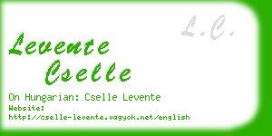 levente cselle business card